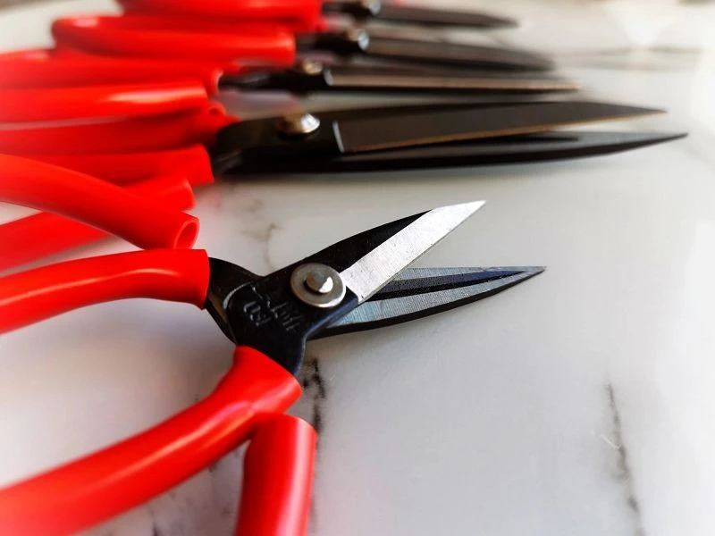 Notching Blade Rubber Handle Scissors high quality